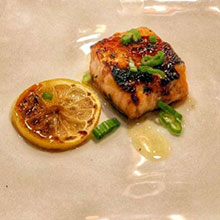 Seared Norwegian Salmon with Eel Sauce